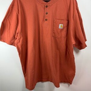 Carhartt Men's Rust Short Sleeve Henley